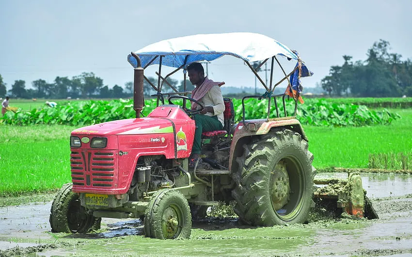 Tractor in Field